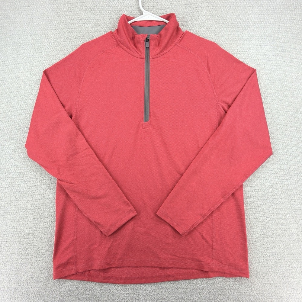 Vineyard Vines Saltwater Performance 1/4 Zip Pullover Men's Medium Red Golf